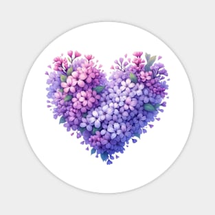 Heart Shaped Flowers Magnet